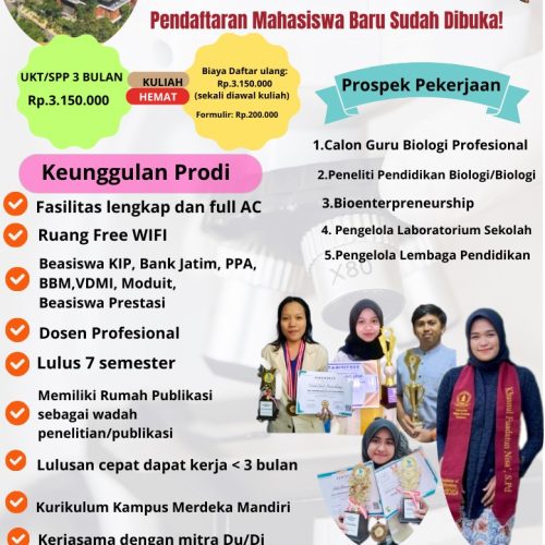 Penerimaan Mahasiswa Baru Pendidikan Biologi