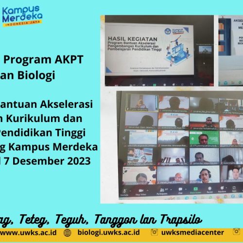 Seminar Hasil Tim Prodi Pendidikan Biologi dalam Program Bantuan Akselerasi Pengembangan Kurikulum dan Pembelajaran Pendidikan Tinggi Mendukung Kampus Merdeka Mandiri