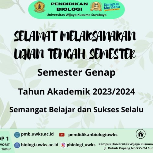 Selamat Menempuh UTS Semester Genap Tahun Akademik 2023/2024